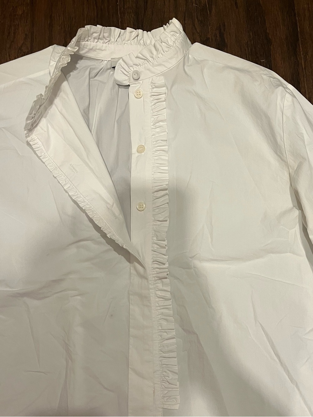 COS Ruffle Neck Button Up Shirt - Picture 3 of 5